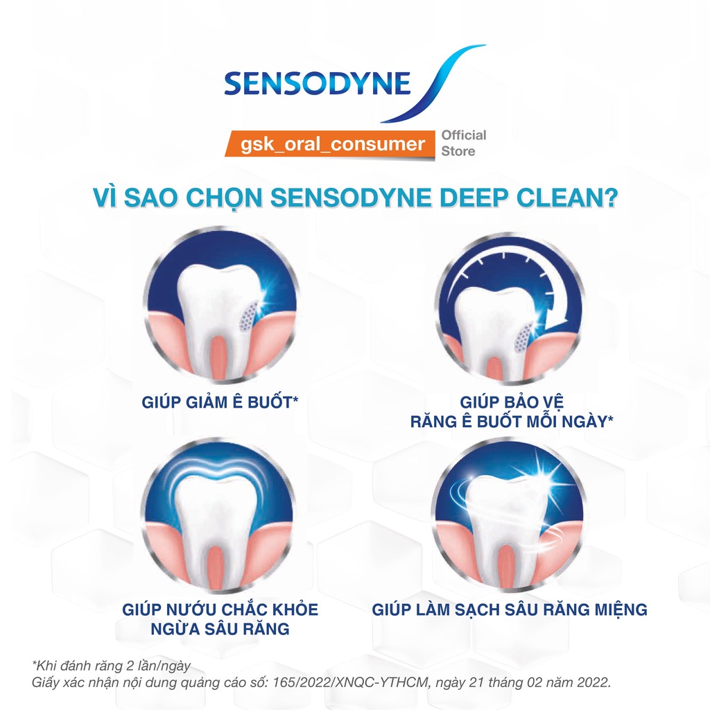 (QUÀ TẶNG KHÔNG BÁN) Kem đánh răng Sensodyne Deep Clean 18g