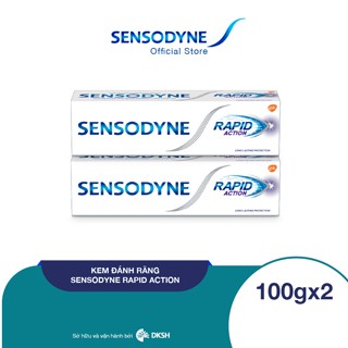 Tặng 1 bình Detox Bộ 2 Kem đánh răng SENSODYNE Rapid Action 100g giúp giảm