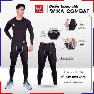 Quần giữ nhiệt nam wika combat, quần bó cơ quần body tập gym thể thao thoải mái vận động