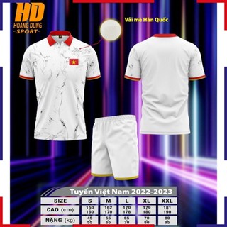 Bộ Thể Thao Nam Đá Bóng Việt Nam Đỏ Trắng 2021 2022 Thất Hút Mồ Hôi Cực Tốt, Thoáng Mát