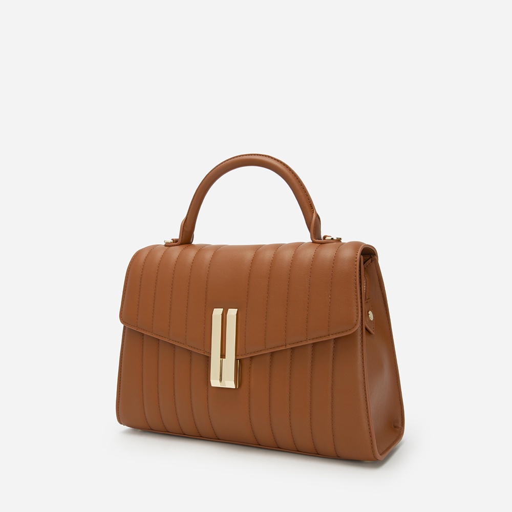 Vascara Túi Xách Tay Chần Bông May Kẻ Sọc - SAT 0289