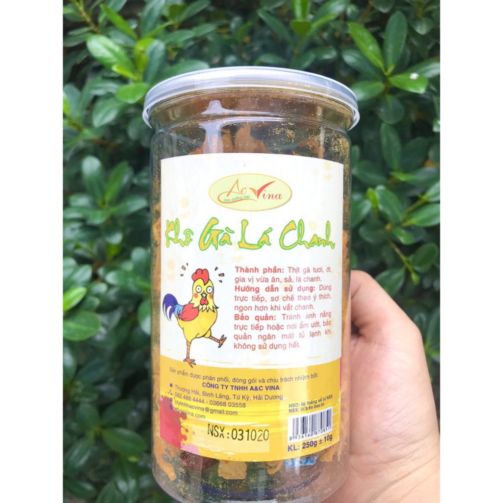 500G KHÔ GÀ LÁ CHANH LOẠI 1 VỊ CAY VỪA SIÊU NGON
