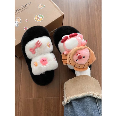 Dép cotton Đế Dày Thời Trang Mùa Thu Xinh Xắn Dành Cho Nữ