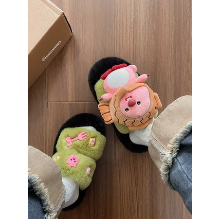 Dép cotton Đế Dày Thời Trang Mùa Thu Xinh Xắn Dành Cho Nữ