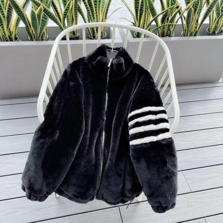 Áo Lông Cừu 2 Lớp Thome Browne Dày Dặn Phối 4 Kẻ Sọc Tay Phong Cách Trẻ Trung  Áo Khoác Lông Nữ Vạch Tay | BigBuy360 - bigbuy360.vn