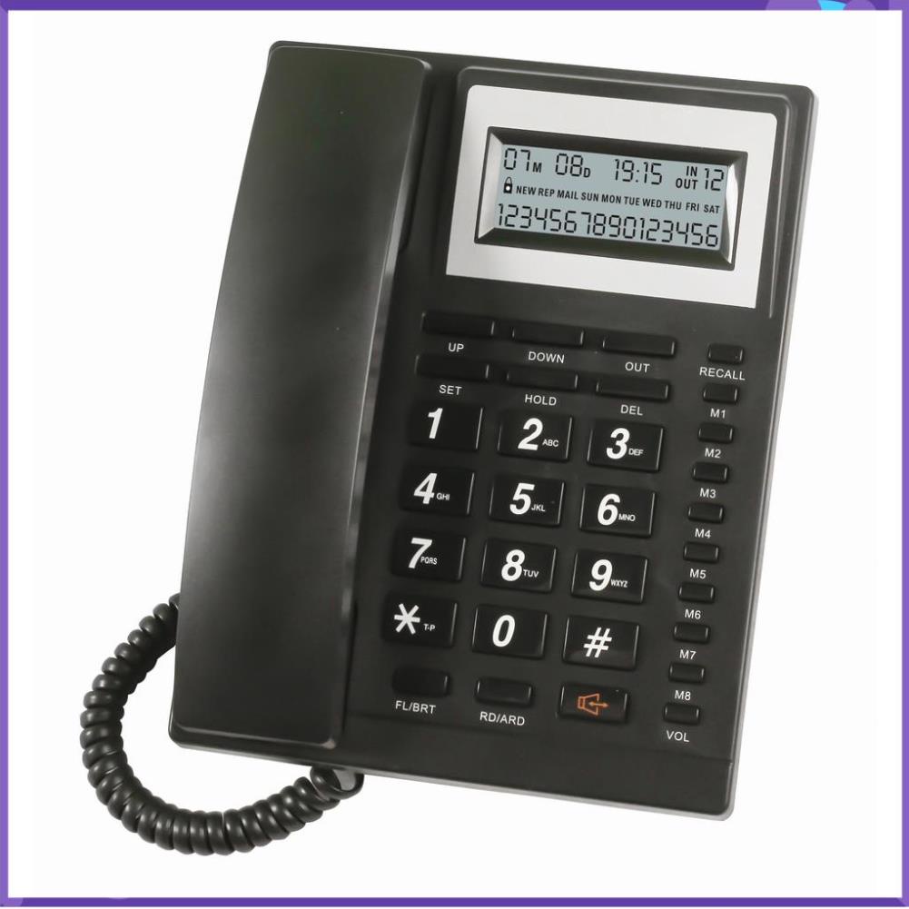 Máy điện thoại cố định có dây, để bàn hiện số gọi đi và gọi tới, dùng cho gia đình, khách sạn, văn phòng cty. MCT1540