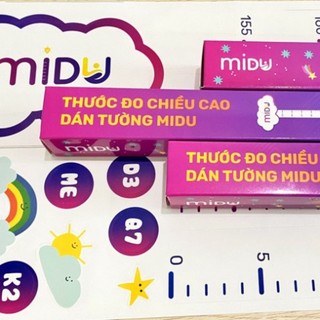 Thước đo chiều cao, decal dán tường MIDU