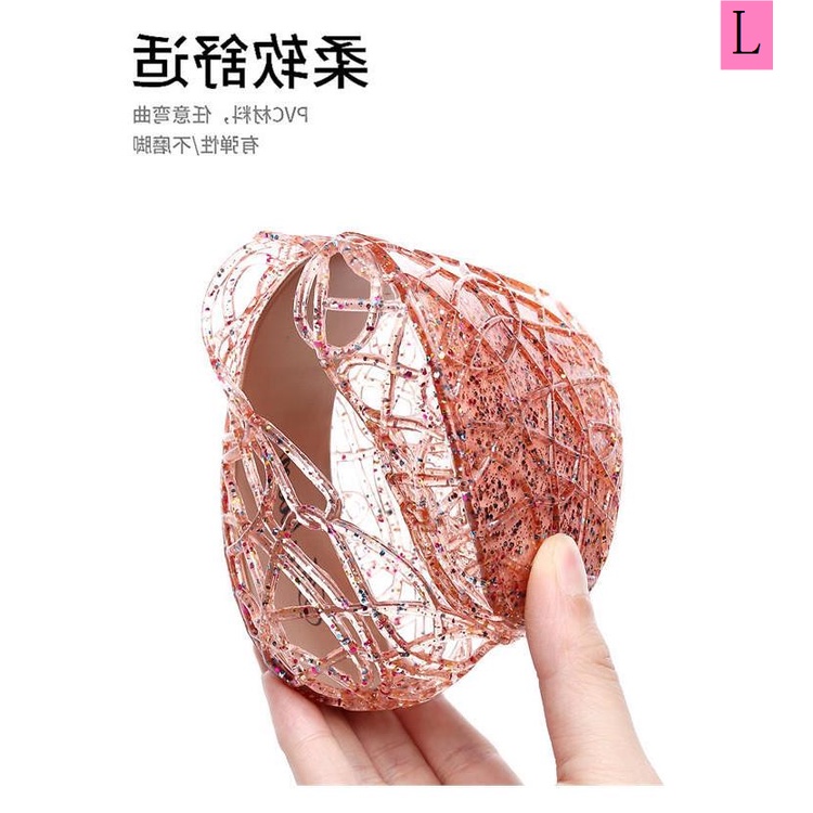 Bán Chạy Giày Sandal Nhựa Dẻo Pha Lê Rỗng Đế Phẳng Mùa Hè Kiểu Thái Lan Cho Nữ