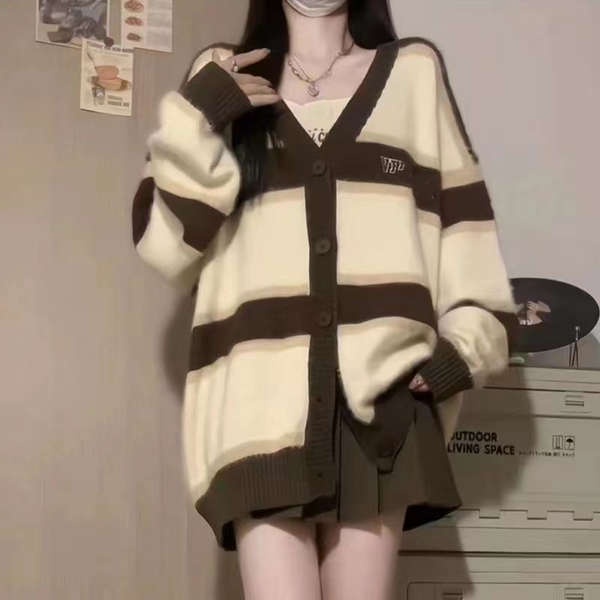 Áo Khoác cardigan Dệt Kim Phong Cách Mùa Thu Cho Nữ