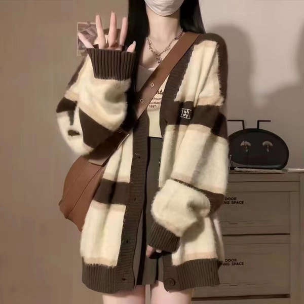 Áo Khoác cardigan Dệt Kim Phong Cách Mùa Thu Cho Nữ