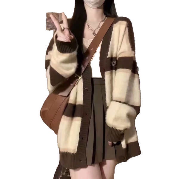 Áo Khoác cardigan Dệt Kim Phong Cách Mùa Thu Cho Nữ