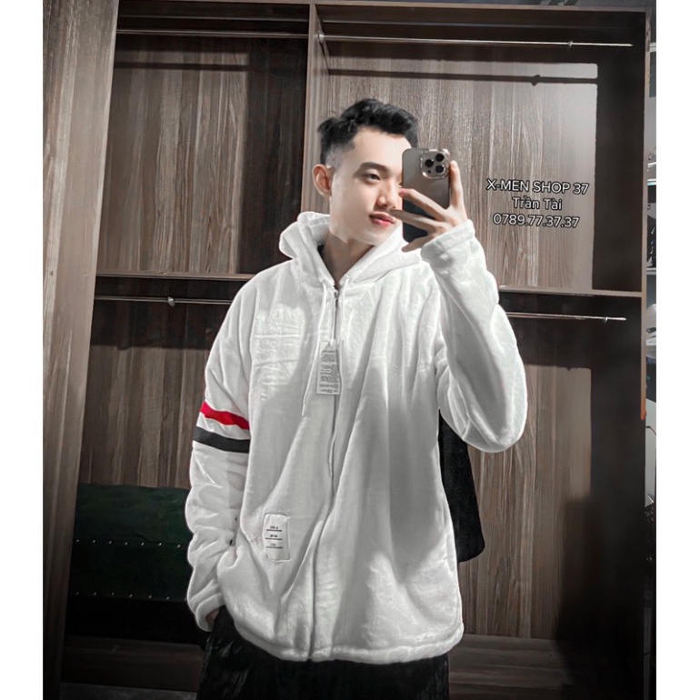 Áo khoác lông thom chất lông mượt 2 mặt có mũ thiết kế hot nhất mùa đông năm