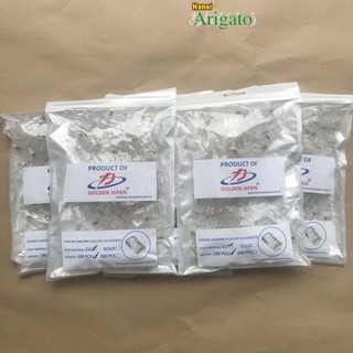 Đầu bấm dây mạng, Hạt mạng Golden Japan cat5e lá đồng - Túi 100 Hạt