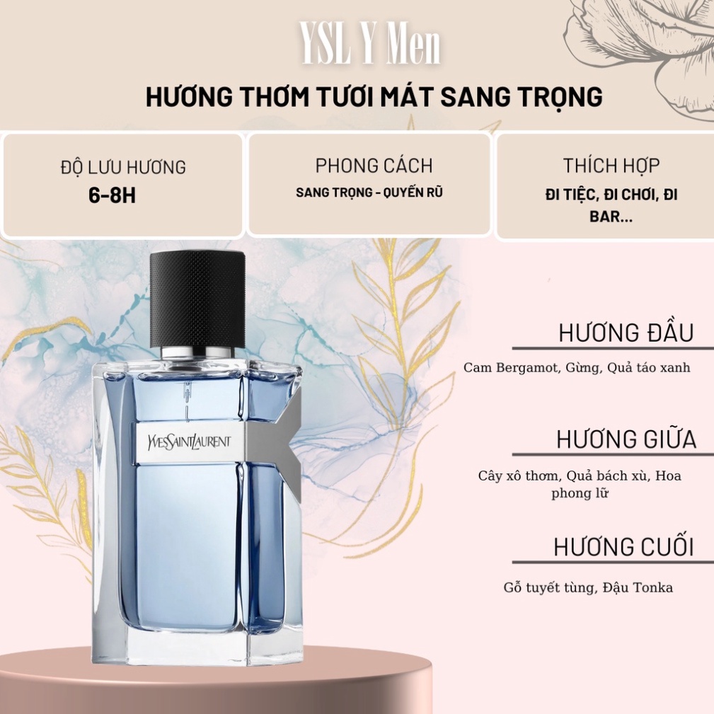 Nước Hoa Nam cao cấp chính hãng YSL Yves Saint Lau.rent Y Men EDP, dầu thơm lâuYSL 100ml hương thơm đẳng cấp sang trọ B6 | BigBuy360 - bigbuy360.vn