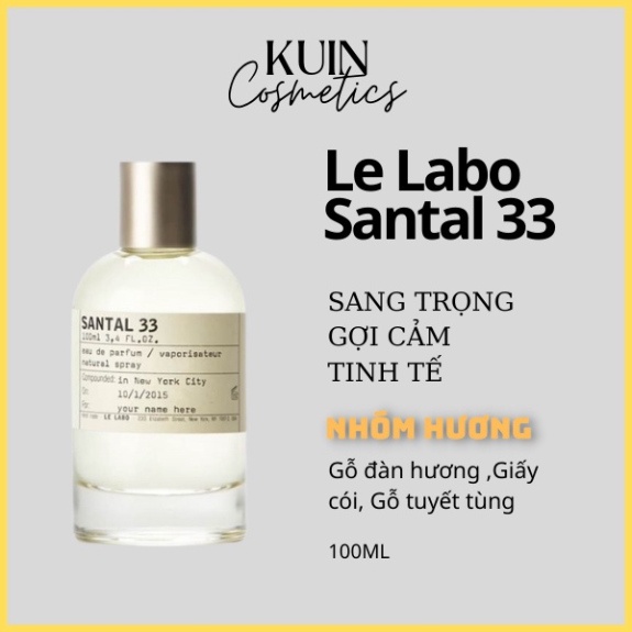 Nước hoa nam chính hãng cao cấp Le La.bo Santal 13 33, dầu thơm lâu mẫu thử 100ml hương thơm dịu nhẹ sang trọng quý phái | BigBuy360 - bigbuy360.vn