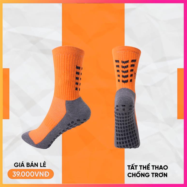 Vớ đá banh chống trơn đế xám, Tất chống trơn đá bóng màu trắng, ôm chân chuyên dùng cho thể thao. Có sỉ.