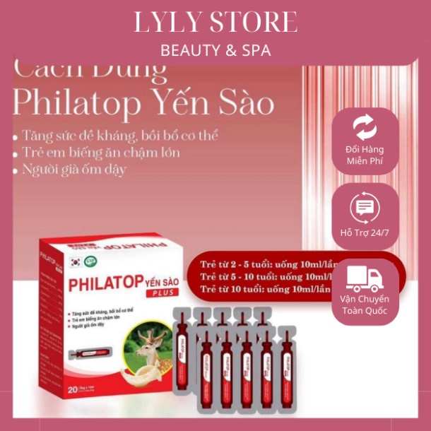 [SALE]  PHILATOP YẾN SÀO PLUS - Chính hãng hộp 20 ống - Lyly Store