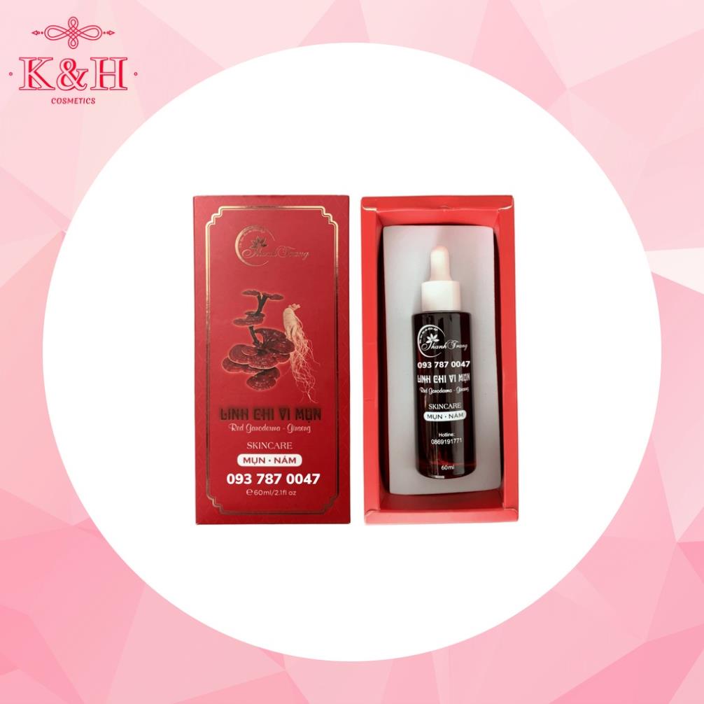 Tặng bột rửa mặt 100gr, Linh Chi Vi Mụn Tái Tạo Da Thanh Trang Trừ Mụn Thâm Nám Sẹo Rỗ