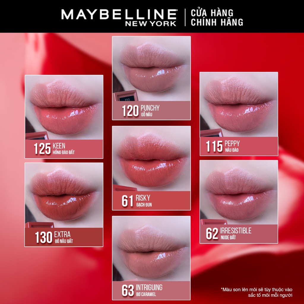 Son Bóng Bền Màu Nhẹ Môi Superstay Vinyl Ink Maybelline New York 4.2ml