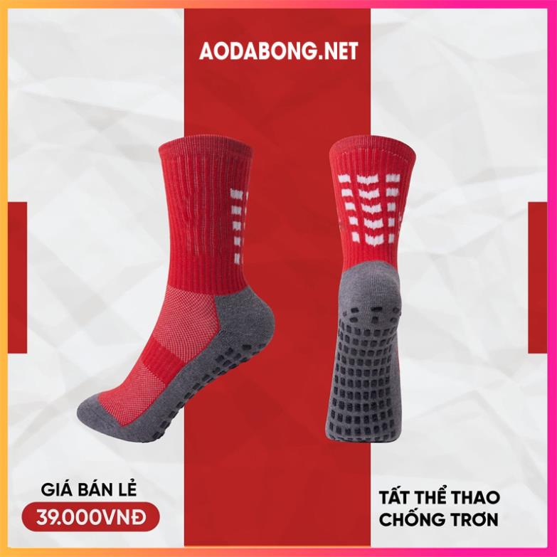 Vớ đá banh chống trơn đế xám, Tất chống trơn đá bóng màu trắng, ôm chân chuyên dùng cho thể thao. Có sỉ.