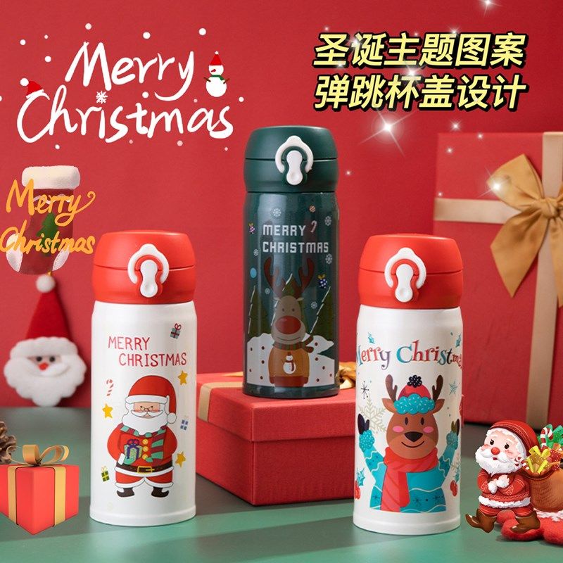 Bình Nước Giữ Nhiệt 304 Họa Tiết Hoạt Hình Dễ Thương Cho Học Sinh