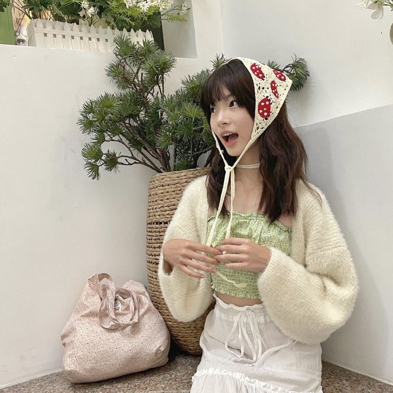 Túi tote vải Florina đơn giản hoạ tiết hoa nhí Hàn quốc đeo đi học đi chơi