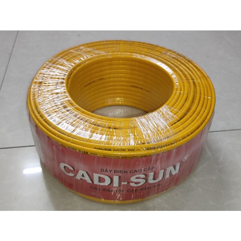 Cuộn 100m dây điện đôi cadisun 2 x 1.5 mm2