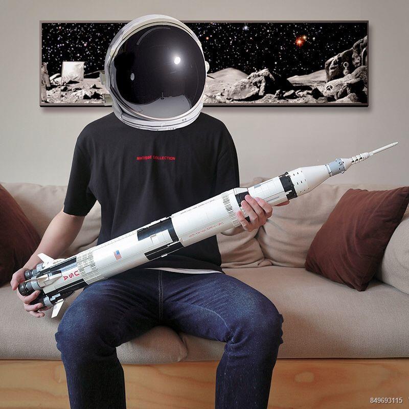 Tương thích với LEGO Apollo Saturn V Tháp phóng tên lửa Tàu con thoi Đồ chơi khối xây dựng giáo dục cho bé trai