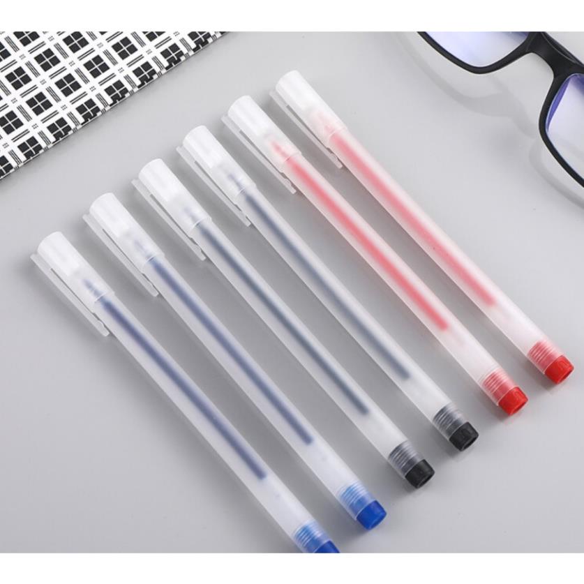 Tặng kèm 1 cây viết, Combo 10 Ngòi Bút Gel  Ruột Bút Gel 0,5mm 13cm Đủ Màu Đen Đỏ Xanh, Lắp Vừa Bút Gel Nắp Cài