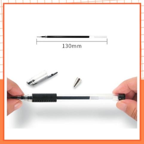 Tặng kèm 1 cây viết, Combo 10 Ngòi Bút Gel  Ruột Bút Gel 0,5mm 13cm Đủ Màu Đen Đỏ Xanh, Lắp Vừa Bút Gel Nắp Cài