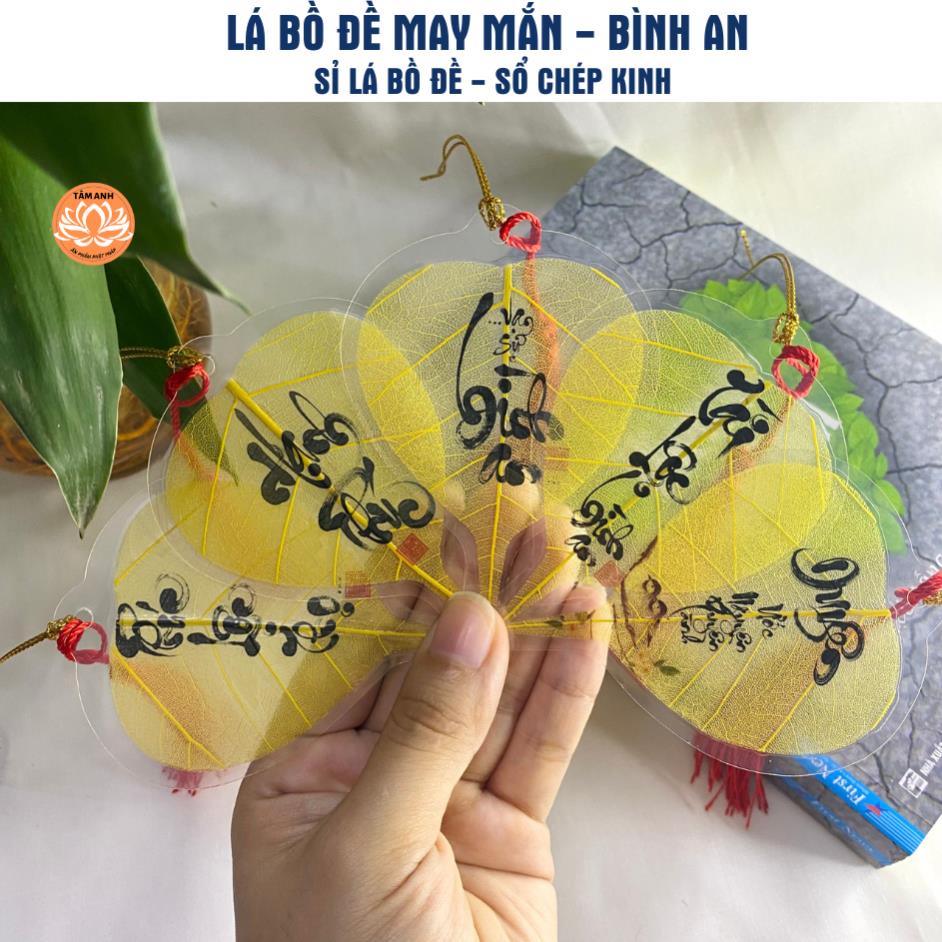 RẤT LINH VÀ GIÀU CÓ, Lá bồ đề thư pháp cầu bình an may mắn đã trì chú bởi các sư