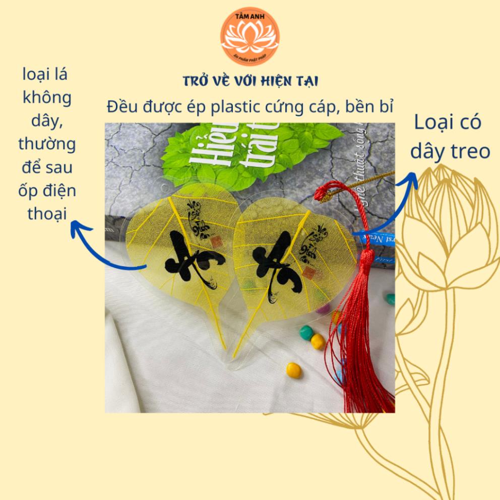 RẤT LINH VÀ GIÀU CÓ, Lá bồ đề thư pháp cầu bình an may mắn đã trì chú bởi các sư