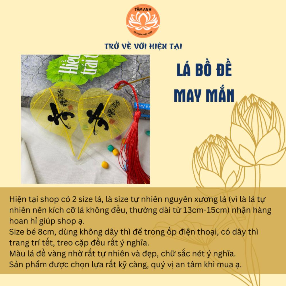 RẤT LINH VÀ GIÀU CÓ, Lá bồ đề thư pháp cầu bình an may mắn đã trì chú bởi các sư