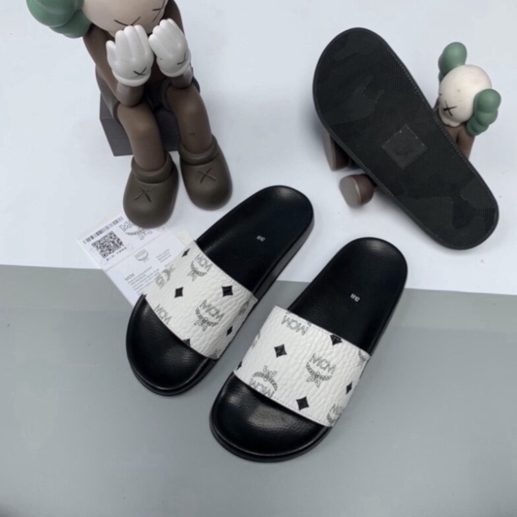 Dép Lê Nam Quai Ngang In Hình MCM - Dép Nam Quai Da Sần Siêu Chất Hót Nhất 2023 HDL 886