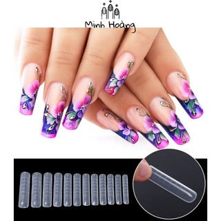 Móng úp gel gôm có vạch chia kích thước nhiều form gói 60 móng