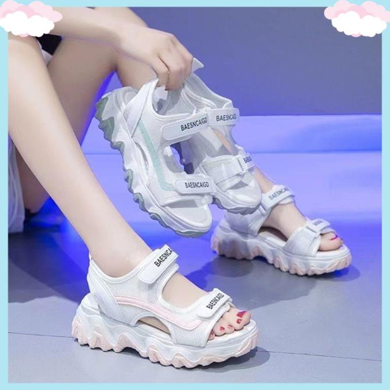Dép sandal nữ quai hậu Phong Cách Hàn Quốc học sinh độn đế 5p cực tôn dáng Hot trend 2023