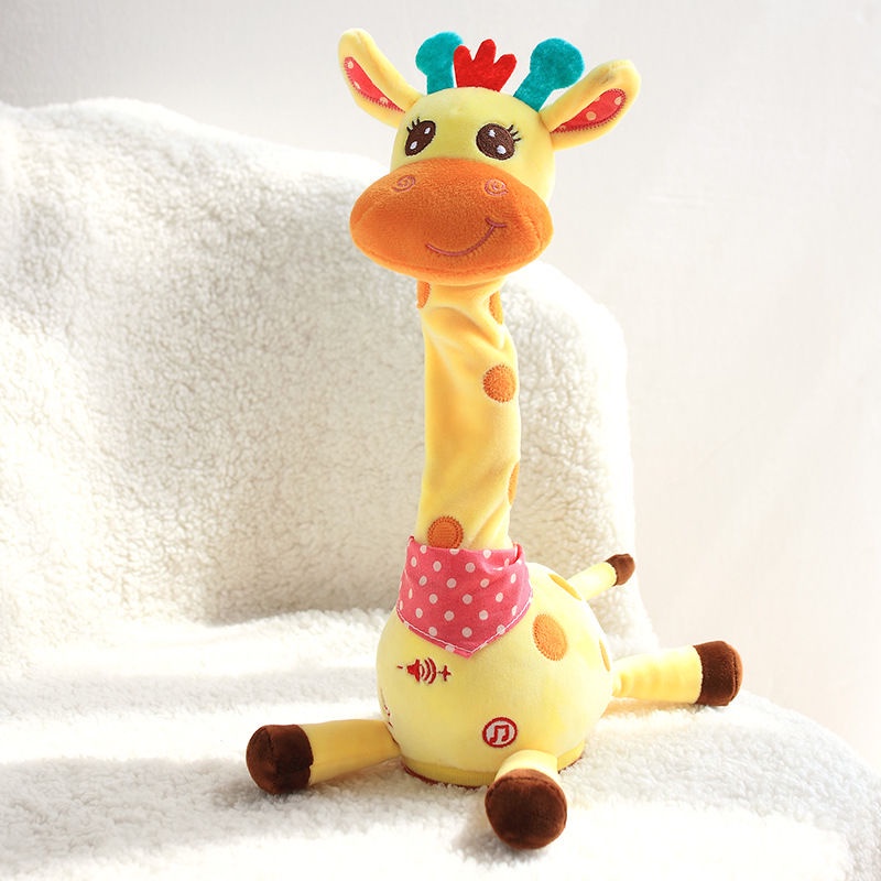 Thú Nhồi Bông Hình Hươu Cao Cổ Phát Nhạc Cho Bé