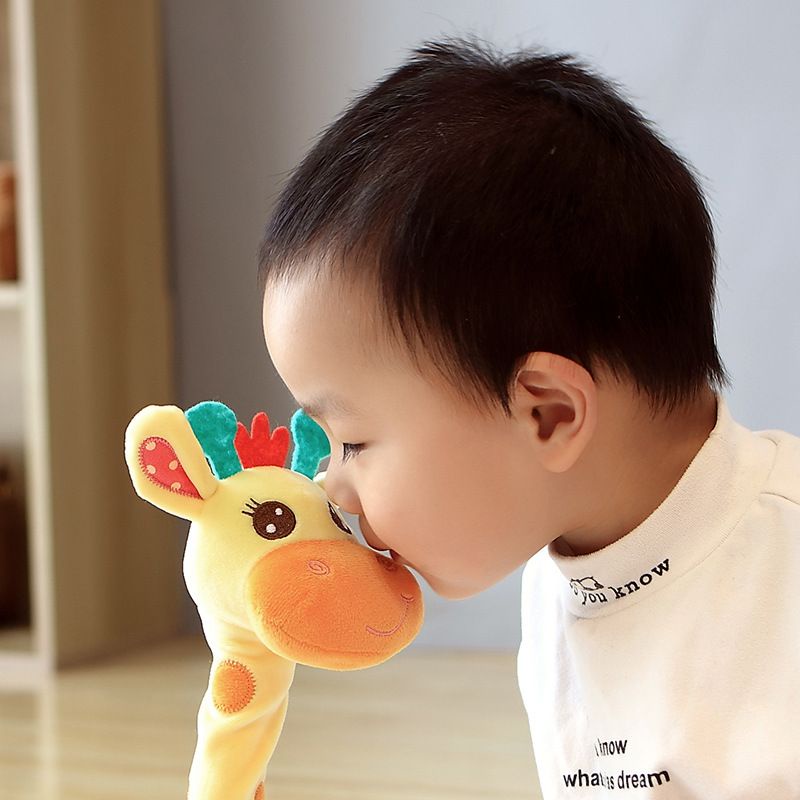 Thú Nhồi Bông Hình Hươu Cao Cổ Phát Nhạc Cho Bé