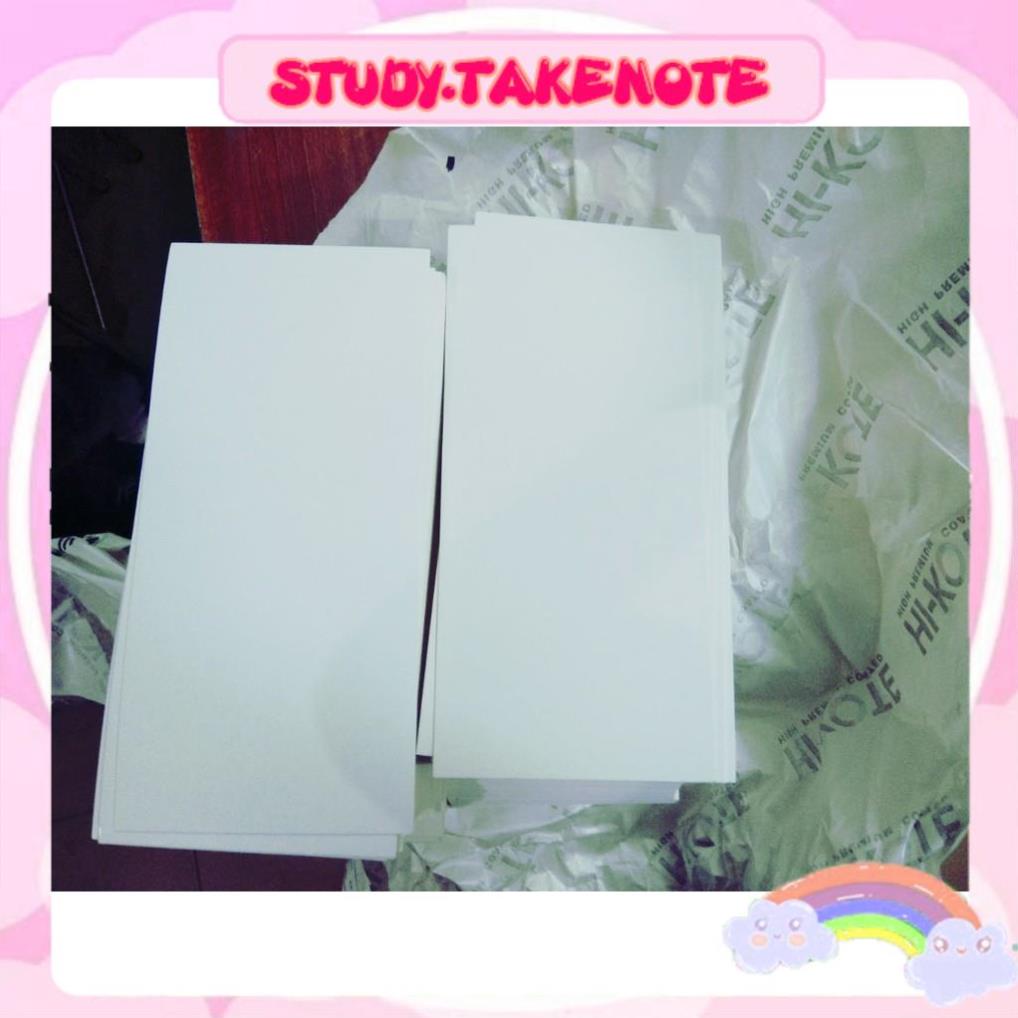 100 tờ Flash card trắng Ivory ĐL 350gsm kt 15x45cm