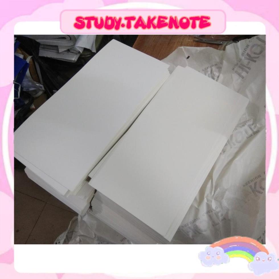 100 tờ Flash card trắng Ivory ĐL 350gsm kt 15x45cm