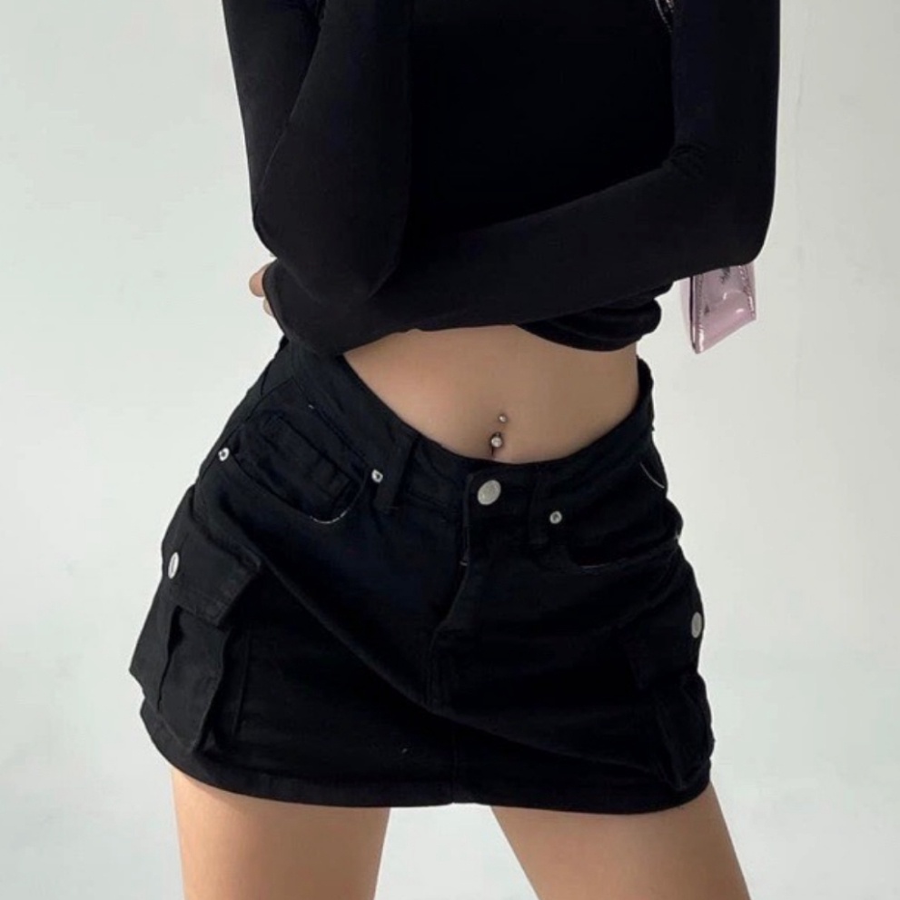 Chân váy quần túi hộp; Chân Váy KaKi Túi Hộp Phong Cách Hàn Quốc Có Quần Trong | BigBuy360 - bigbuy360.vn