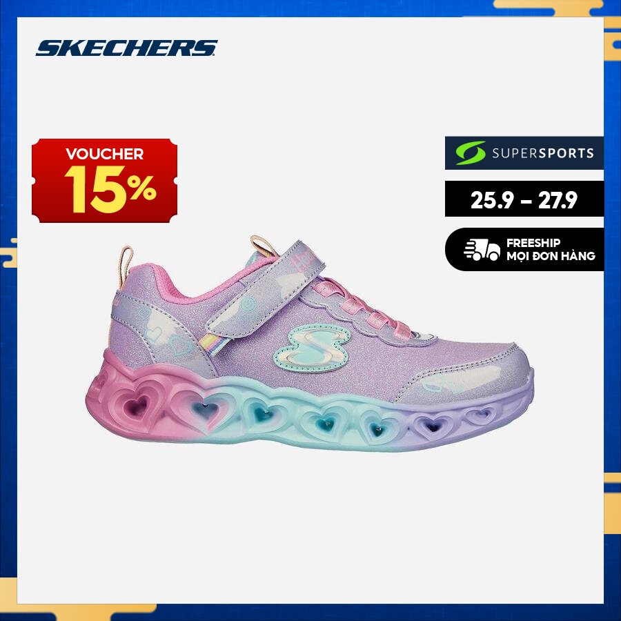 Giày thể thao bé gái Skechers Heart Lights - 302684L-LVMT