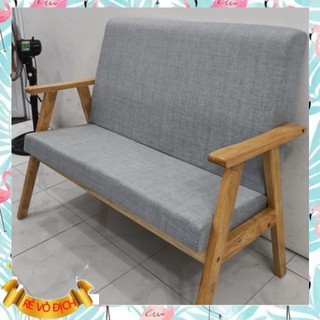Ghế sofa gỗ thư giãn, sofa đôi dài decor phòng cực xinh - Bảo hành 12 tháng - NGỌC MAI FURNITURE