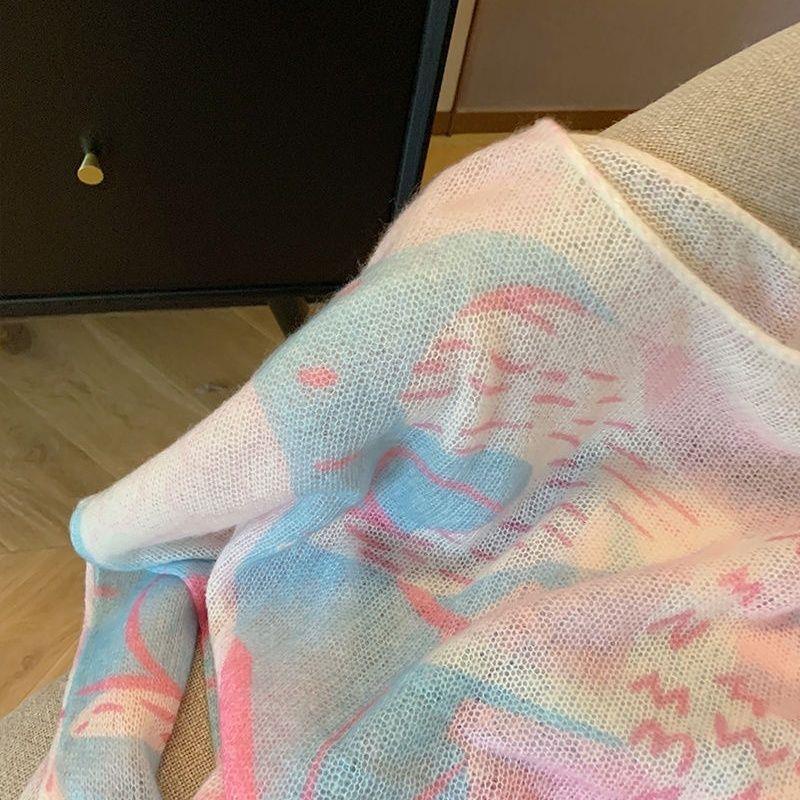 Áo sweater Màu Nhuộm Cổ Tròn Tay Dài Mềm Mại Thời Trang Mùa Thu Cho Nữ