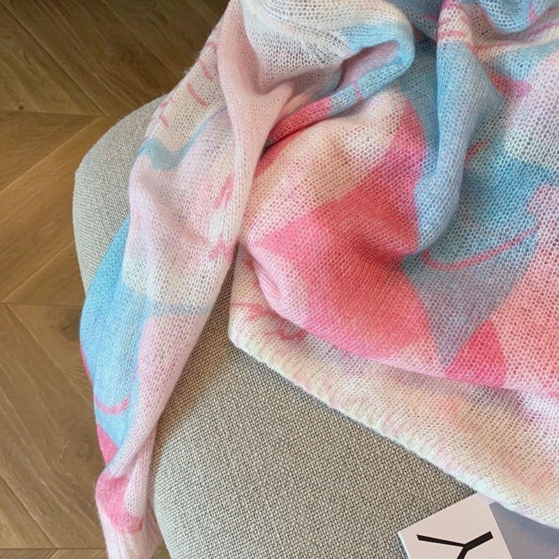 Áo sweater Màu Nhuộm Cổ Tròn Tay Dài Mềm Mại Thời Trang Mùa Thu Cho Nữ