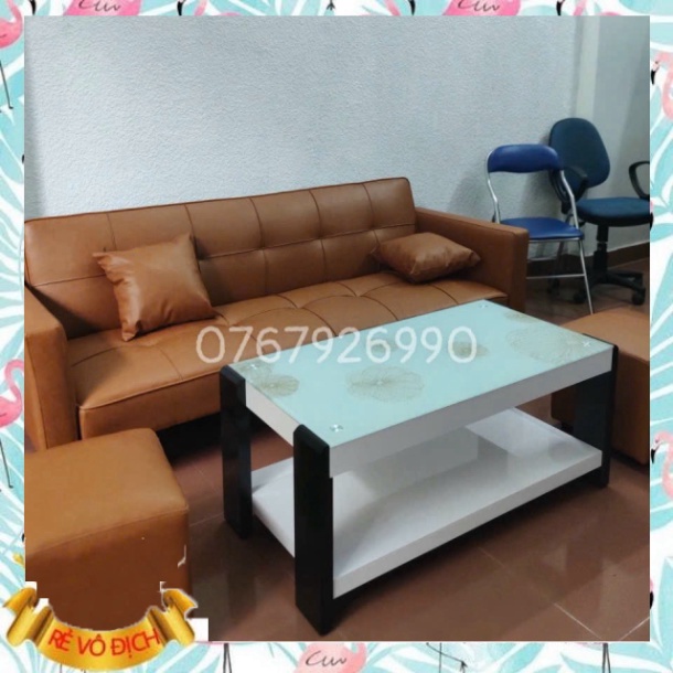 Bộ sofa phòng tiếp đón khách 6 món - sofa căn hộ da simili chuẩn hàng xuất đi - Bảo hành 12 tháng - NGỌC MAI FURNITURE