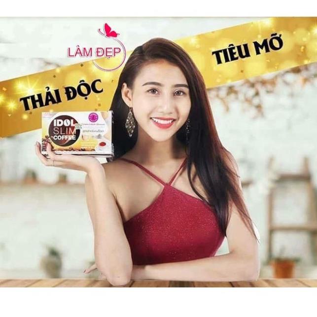 Cà phê giảm cân IDOL SLIM COFFEE X2 Thái Lan hộp 10 gói (New) - HANA