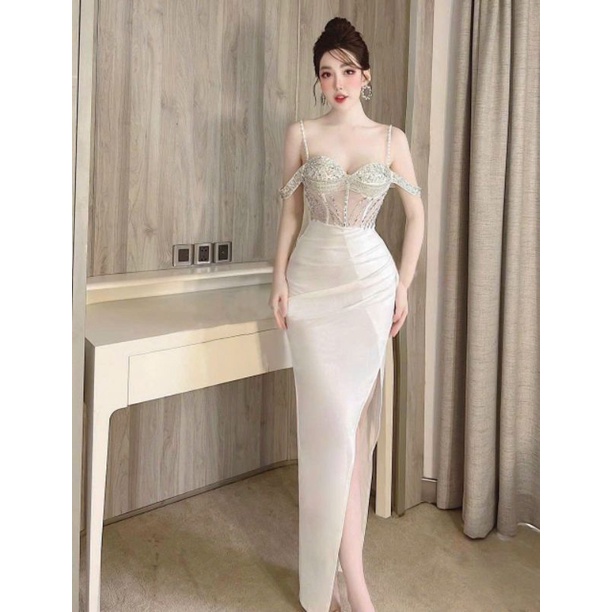 ĐẦM BODY RỚI VAI ĐÍNH ĐÁ