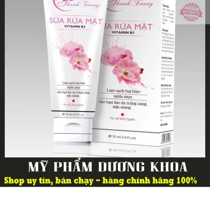Tặng mặt nạ,  Sữa Rửa Mặt Vitamin B3 Thanh Trang