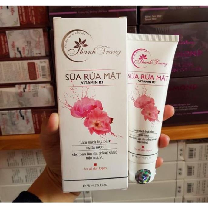 Tặng mặt nạ,  Sữa Rửa Mặt Vitamin B3 Thanh Trang